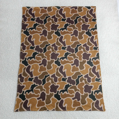 BL0231 Baby Kids Khaki Brown Camo Southern Hunting Blankets