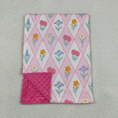 Sibling Baby Kids Colorful Bows Flowers Blankets