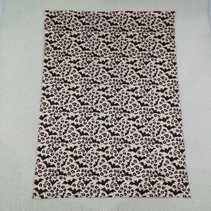 BL0254 Baby Kids Pink Black Leopard Bats Halloweens Blankets
