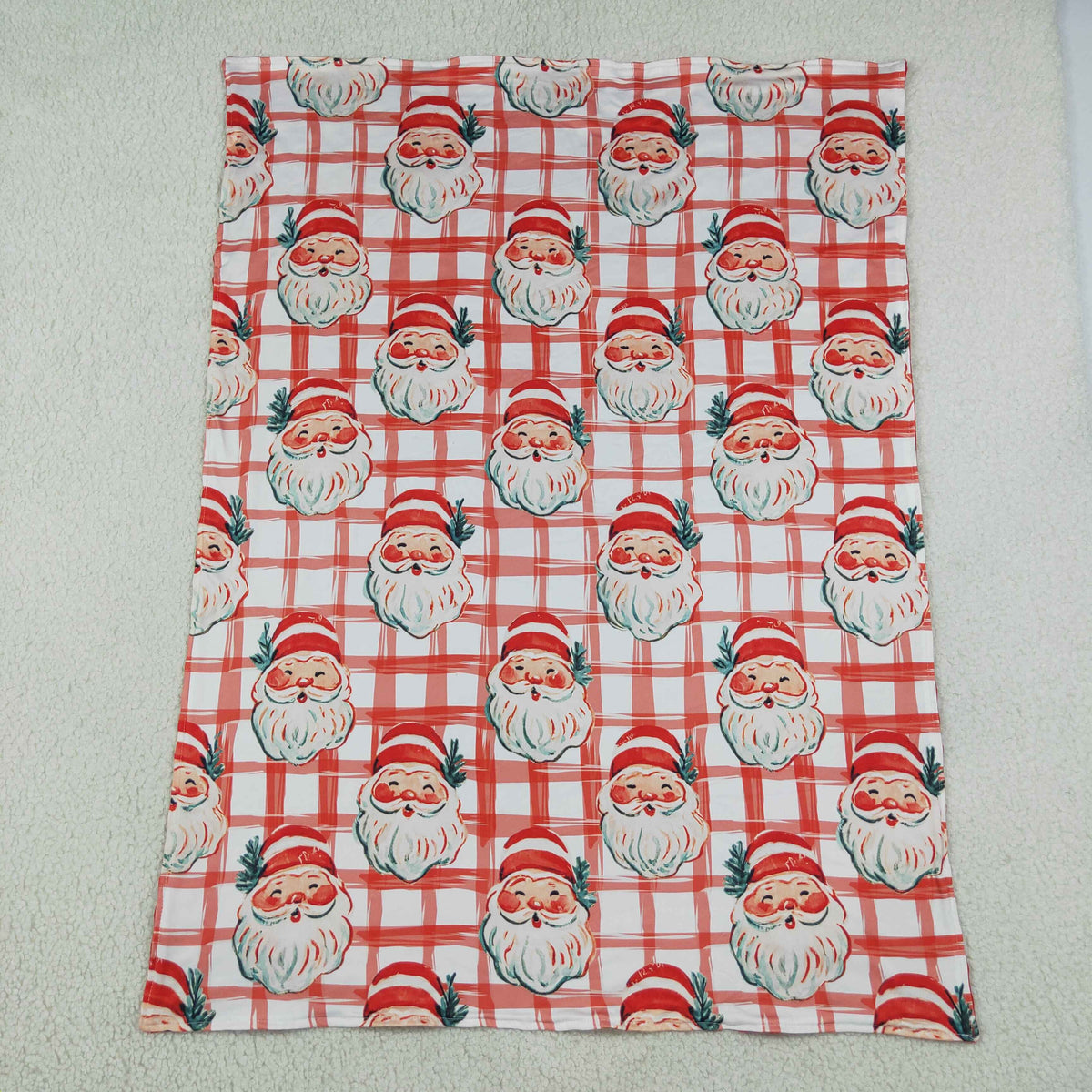 Sibling Baby Girls Red Checked Santa Ruffle Pant Christmas Pajamas Set Dress Blanked