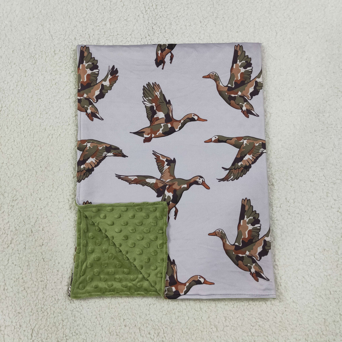 Sibling Baby Boys Camo Ducks Plaid Pant Hunting Pajamas Sets Zip Romper Pant Blanked