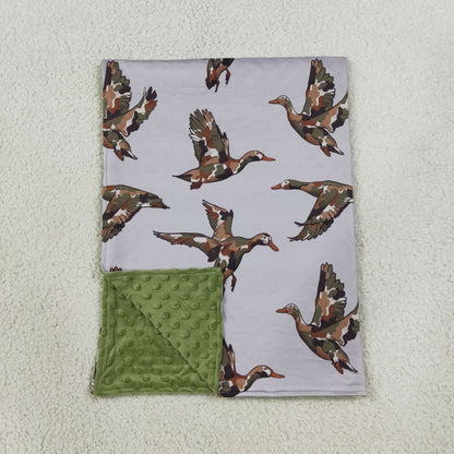 Sibling Baby Boys Camo Ducks Plaid Pant Hunting Pajamas Sets Zip Romper Pant Blanked