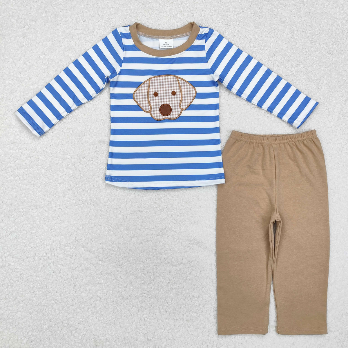 Sibling Baby Boys Long Sleeve Embroidery Dogs Ducks Fishing Pants Hunting Clothes Sets