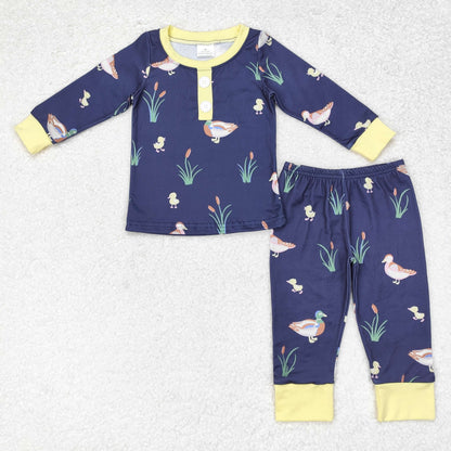 Sibling Baby Boys Deer Ducks Fishing Top Pants Hunting Pajamas Sets