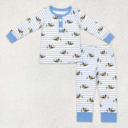 Sibling Baby Boys Deer Ducks Fishing Top Pants Hunting Pajamas Sets