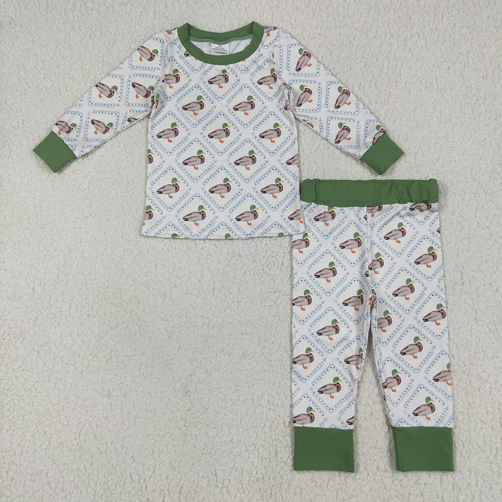 BLP1086 toddler boys clothes ducks mallard hunting pajamas sets