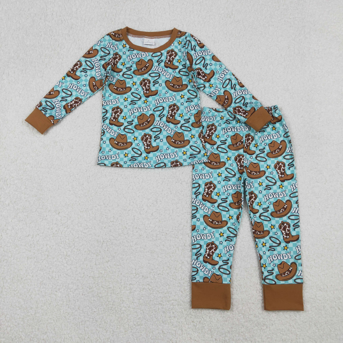 Sibling Baby Boys Girls Hats Bows Western Pants Pajamas Sets Zipper Rompers