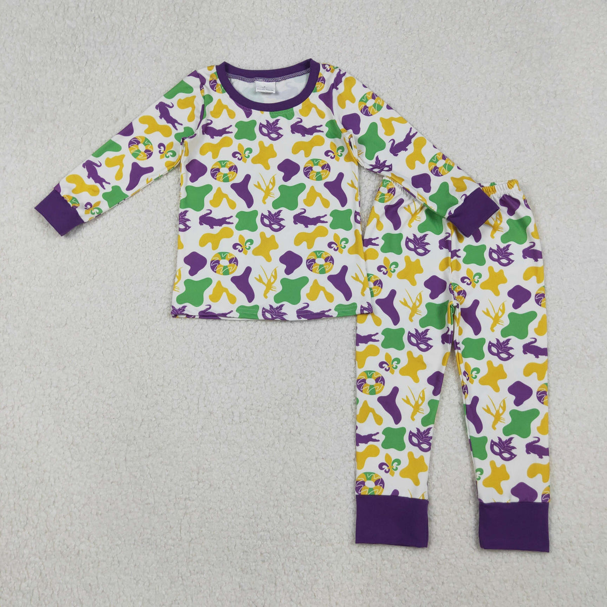 Sibling Baby Boys Girls Mardigras Pajamas Clothes Sets