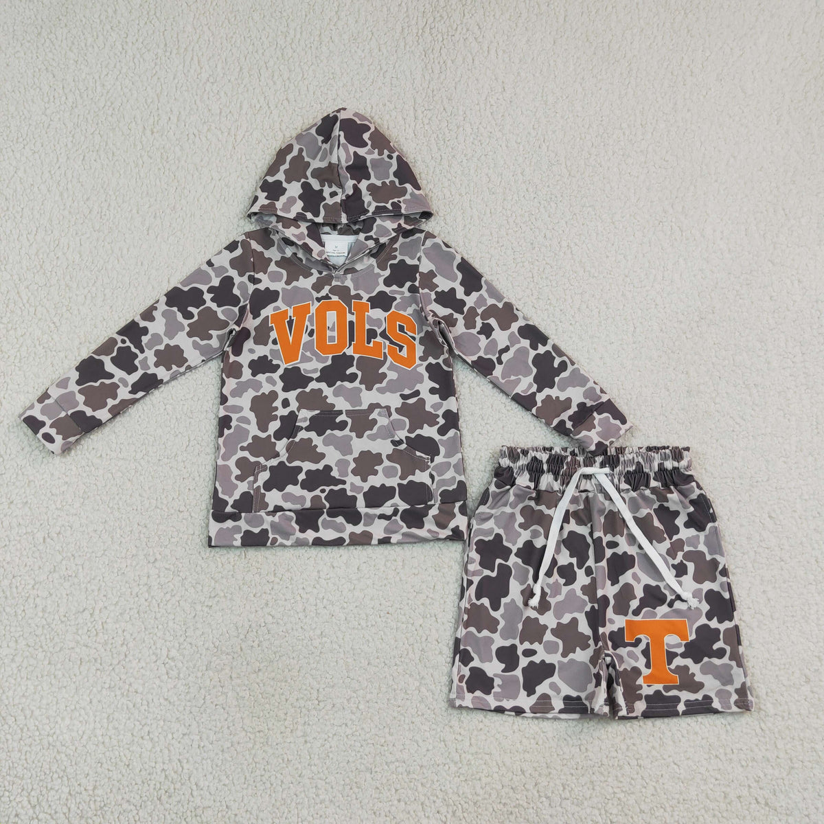 Sibling Baby Boys Camo Tennessee Vols Hoodie Pockets Short Team Clothes Sets