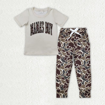 Sibling Baby Boys Short Sleeve Mama's Boy Top Legging Pants Pajamas Clothes Sets