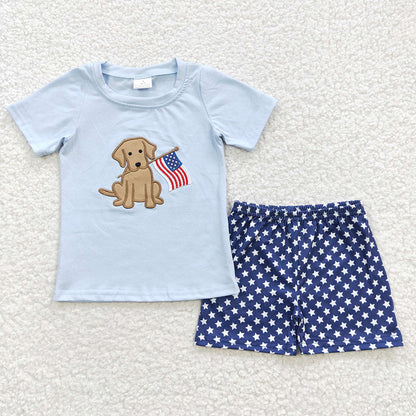 Sibling Baby Boys July 4th Summer Shorts Outfits