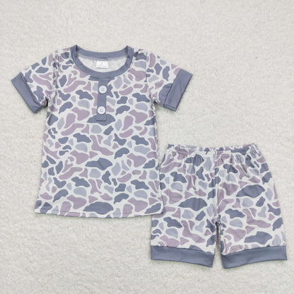 Sibling Baby Boys Short Sleeve Deer Fishing Top Shorts Hunting Pajamas Sets