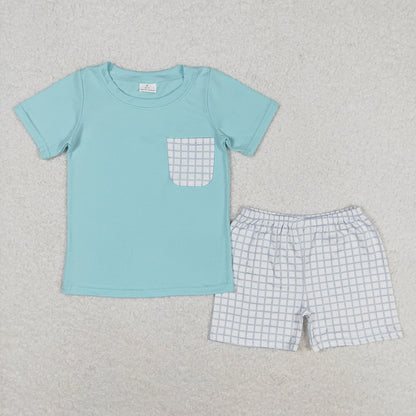Sibling Baby Boys Cotton Pocket Top Shorts Outfits Sets
