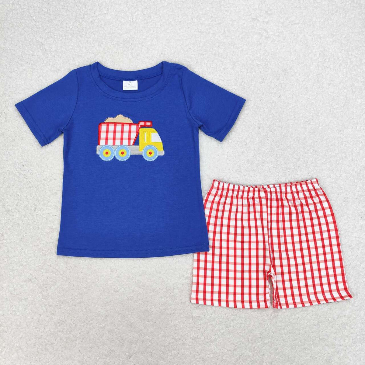 Sibling Baby Boys Embroidery Cars Planes Top Pockets Short Clothes Sets
