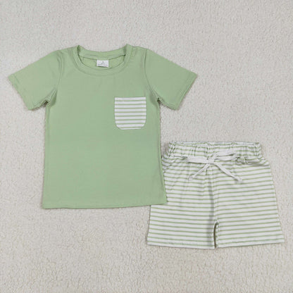 Sibling Baby Boys Cotton Pocket Top Shorts Outfits Sets