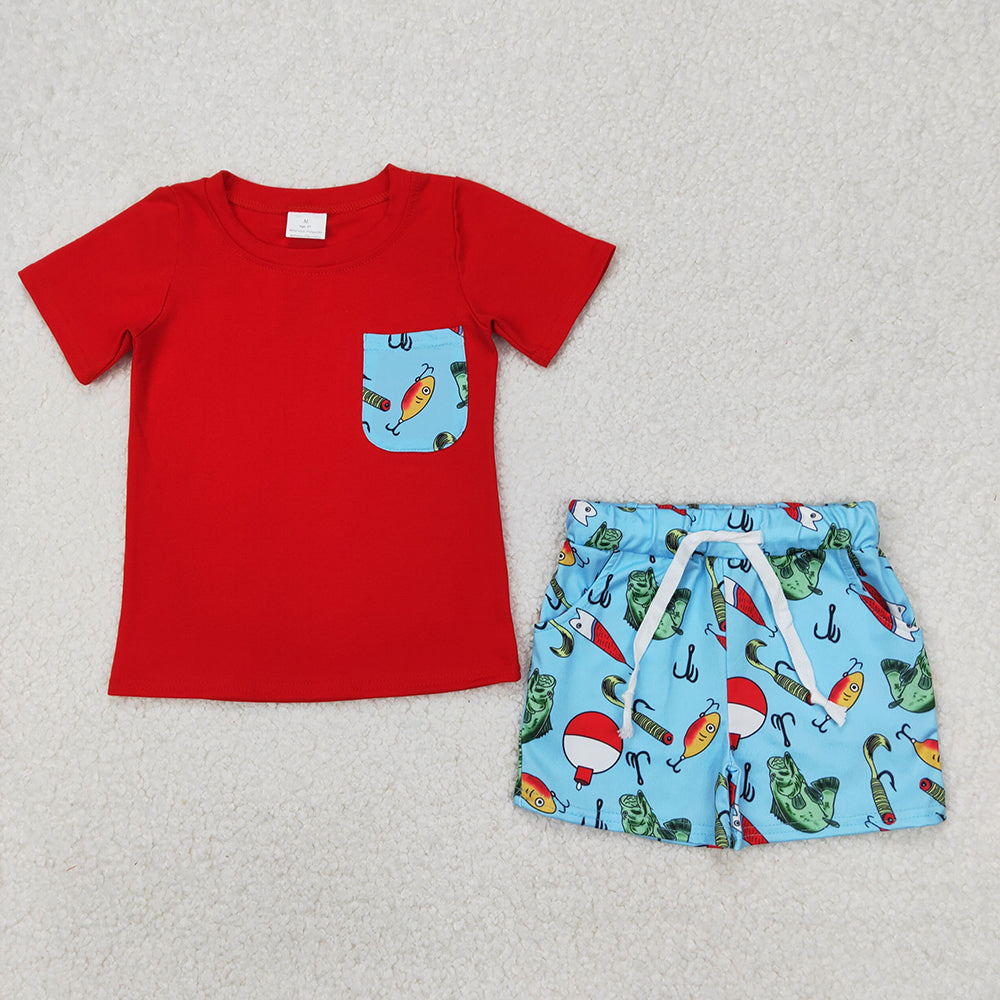Sibling Boys Baby Girls Fishing Float Rompers Dresses Summer Outfits