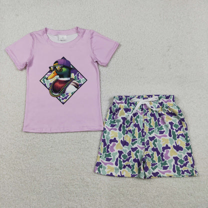 Sibling Baby Boys Rabbits Ducks Top Camo Pockets Shorts Clothes Sets