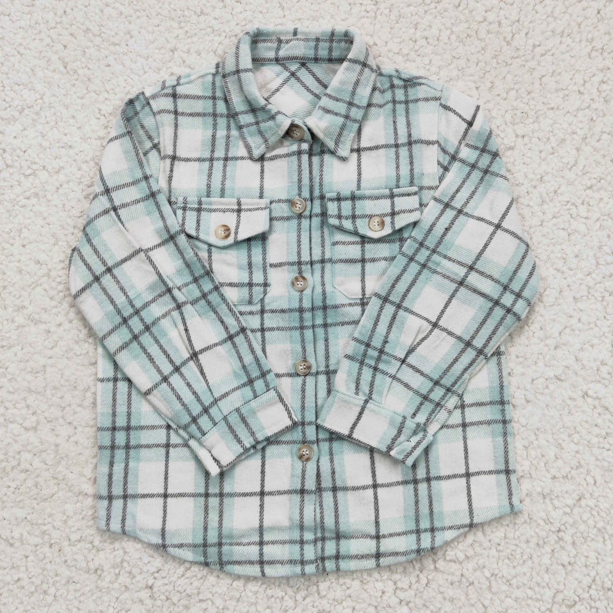 Boys Green Plaid T-shirts  BT0169