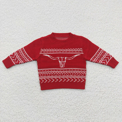Sibling Baby Boys Western Cows Woolen Sweaters