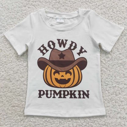 Sibling Baby Boys Girls Ghosts Pumpkins Halloween Tee Shirts Top
