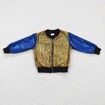 Sibling Baby Boys Sequin Zipper Jackets Top