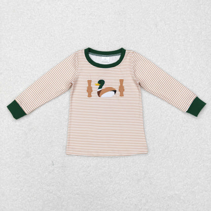 Sibling Baby Boys Girls Embroidery Ducks Dogs Fishing Southern Hunting Tee Shirts Top