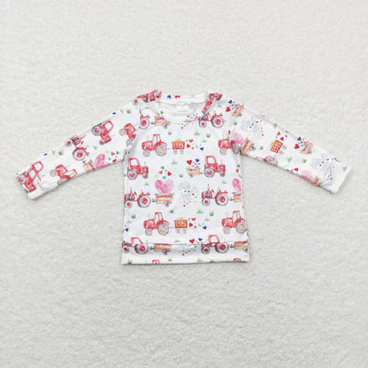 Sibling Baby Boys Girls Hearts Dinosaurs XOXO Valentine Tee Shirts Top