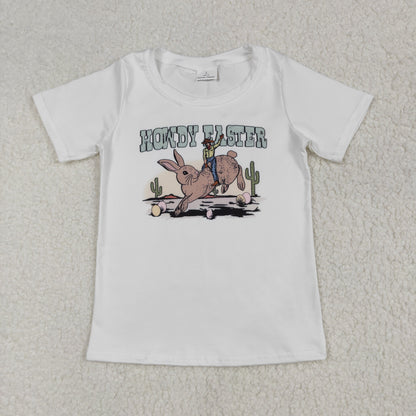 Sibling Baby Boys Girls Eggs Rabbits Easter Tee Shirts Top