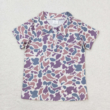 Sibling Baby Kids Southern Lavender Camo Polo Zip Pocket Hoodies Leggings