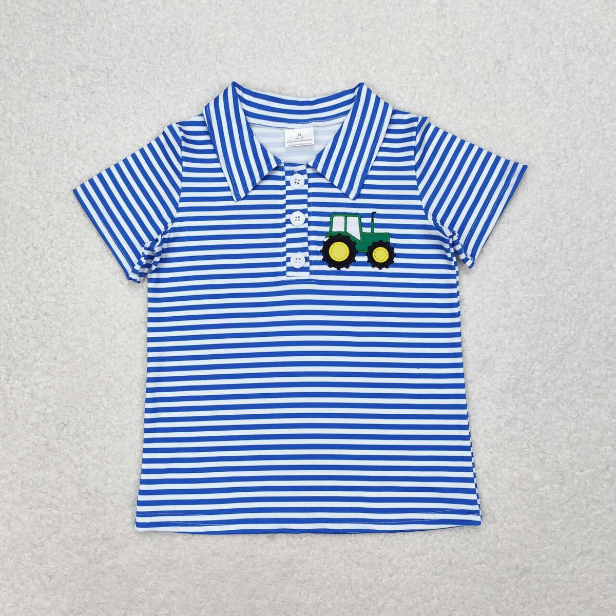 Sibling Baby Boys Short Sleeves Rabbits Cross Button Polo Shirts Top