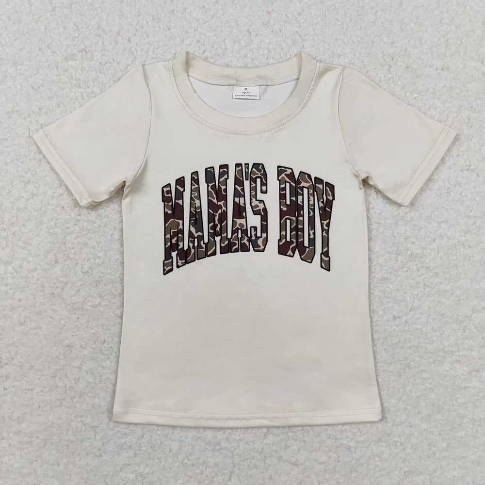 BT0792  baby boy clothes mama's boy camouflage boy summer tshirt