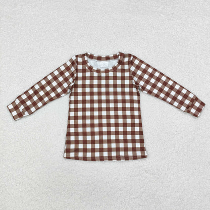 Sibling Baby Boys Girls Turkey Checked Stripe Thanksgiving Tee Shirts Top