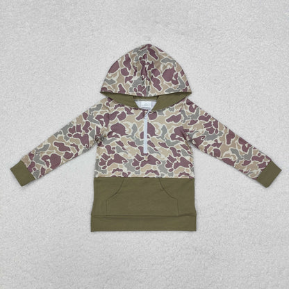 Sibling Baby Boys Southern Camo Pocket Zipper Hunting Hoodies Tops