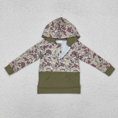 Sibling Baby Boys Southern Camo Pocket Zipper Hunting Hoodies Tops