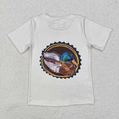 Sibling Baby Boys Short Sleeve Dogs Ducks Fishing Hunting T-shirts Tops