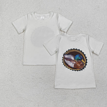 Sibling Baby Boys Short Sleeve Dogs Ducks Fishing Hunting T-shirts Tops