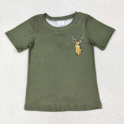 Sibling Baby Boys Short Sleeves Camo Deer Ducks Dogs Hunting T-shirts Top