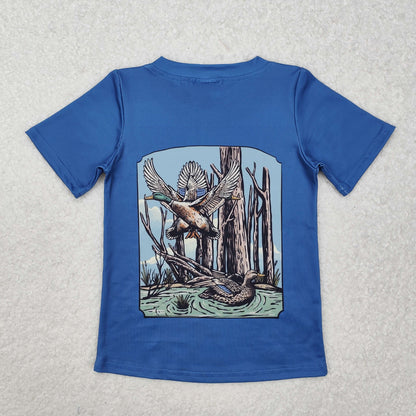 Sibling Baby Boys Short Sleeves Camo Deer Ducks Dogs Hunting T-shirts Top