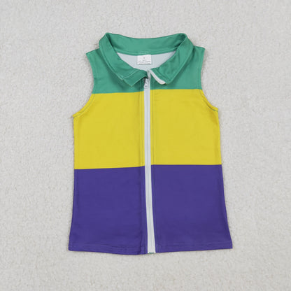 Sibling Baby Boys Girls Mardigras Pullovers Jacket Tops Knee Length Dresses