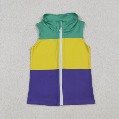 Sibling Baby Boys Girls Mardigras Pullovers Jacket Tops Knee Length Dresses