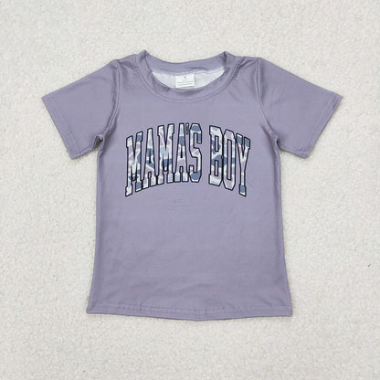 Sibling Baby Boys Mama's Boy Camouflage Short Sleeve Tee Shirts Tops