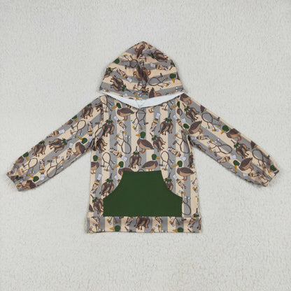 Sibling Baby Boys Ducks Dogs Deer Camo Calls Southern Hunting Hoodies Top Blankets