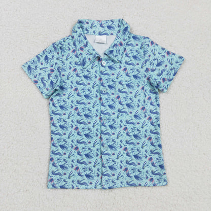 Sibling Baby Boys Short Sleeve Southern Hunting Camo Button Polo Shirts Top