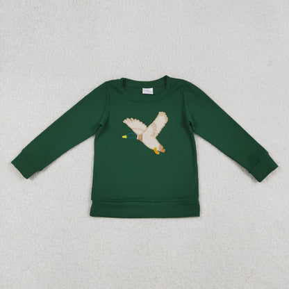 Sibling Baby Boys Girls Embroidery Ducks Dogs Fishing Southern Hunting Tee Shirts Top