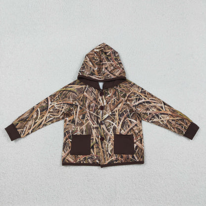 Sibling Baby Boys Long Sleeve Pockets Button Hoodie Jackets Top