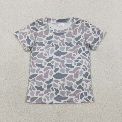 Sibling Baby Boys Southern Light Grey Camo Shirts Tops Shorts Pockets Short Clothes Sets