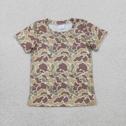 Sibling Baby Boys Short Sleeve Southern Hunting Camo T-shirts Top