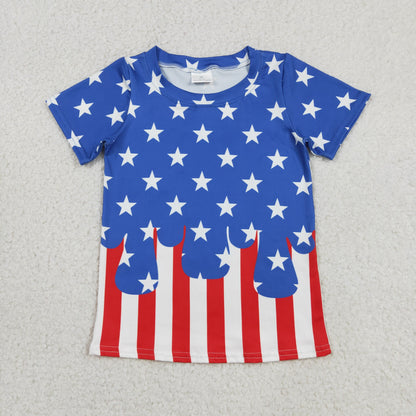 Sibling Baby Kids Stars Stripe Top Shorts 4th of July Clothes Set Yoga Short Knee Length Dress