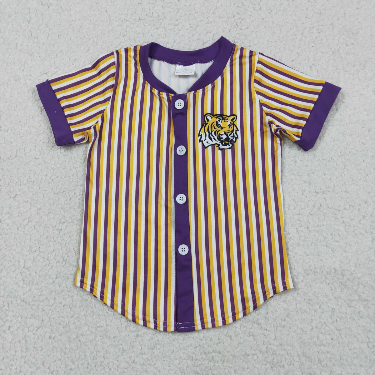 Sibling Mama and Me Kids Bows LSU Tigers Team Clothes Sets Polo Shirt Yoga Active Butterfly Shorts