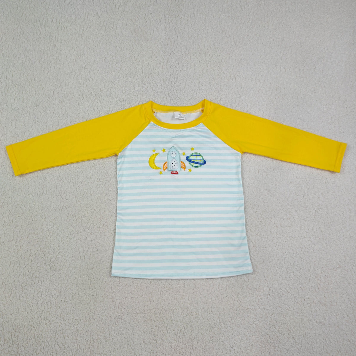 Sibling Baby Boys Embroidery Moons Rocket Earth Shirts Pant Clothes Set Rompers